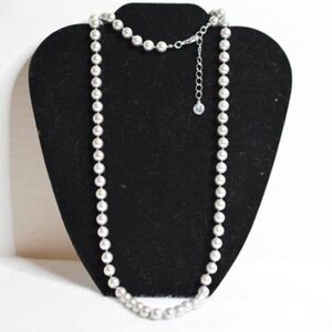 Charter Club Stunning Gray Faux Pearl Everyday Statement Chic Like New Necklace
